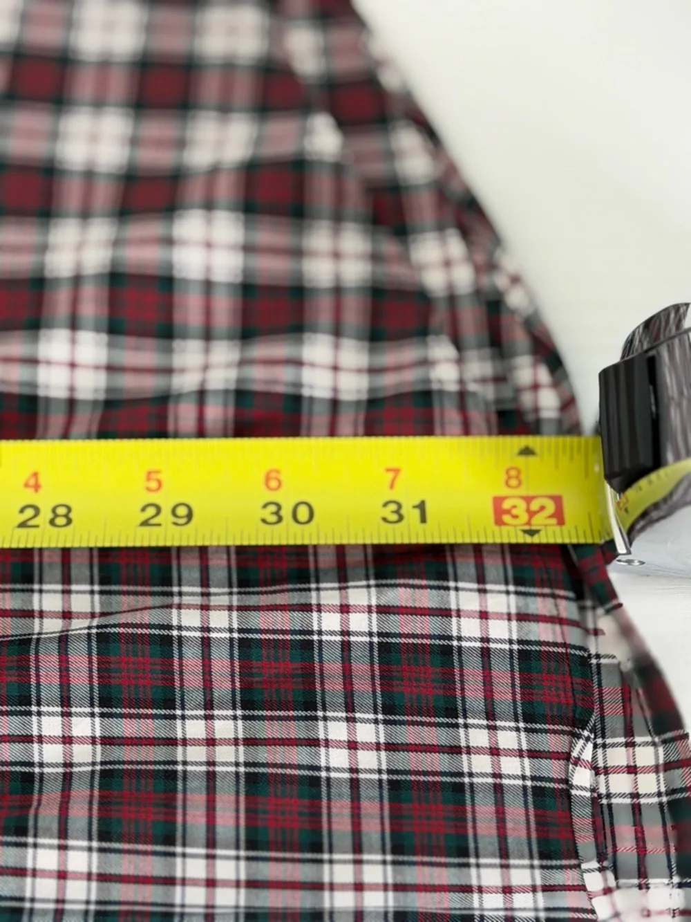 Polo Ralph Lauren Plaid Shirt Men L Classic Fit Green Red Tartan Cotton